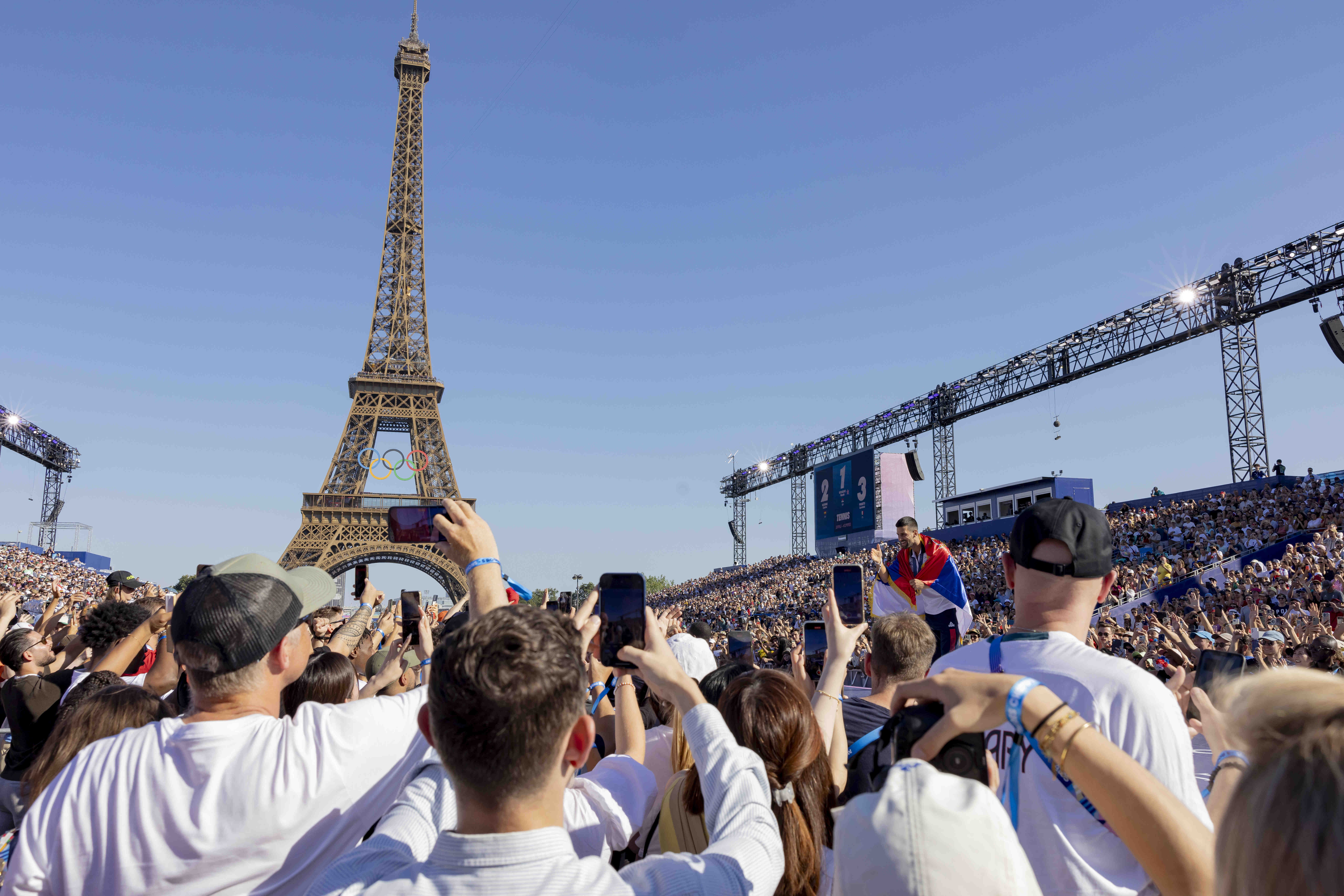 Walk of Champions beneath the Eiffel Tower