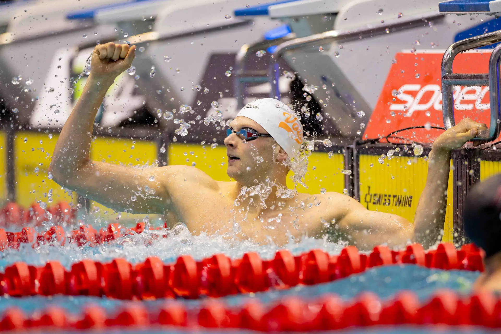 Athlete celebrating after the race
