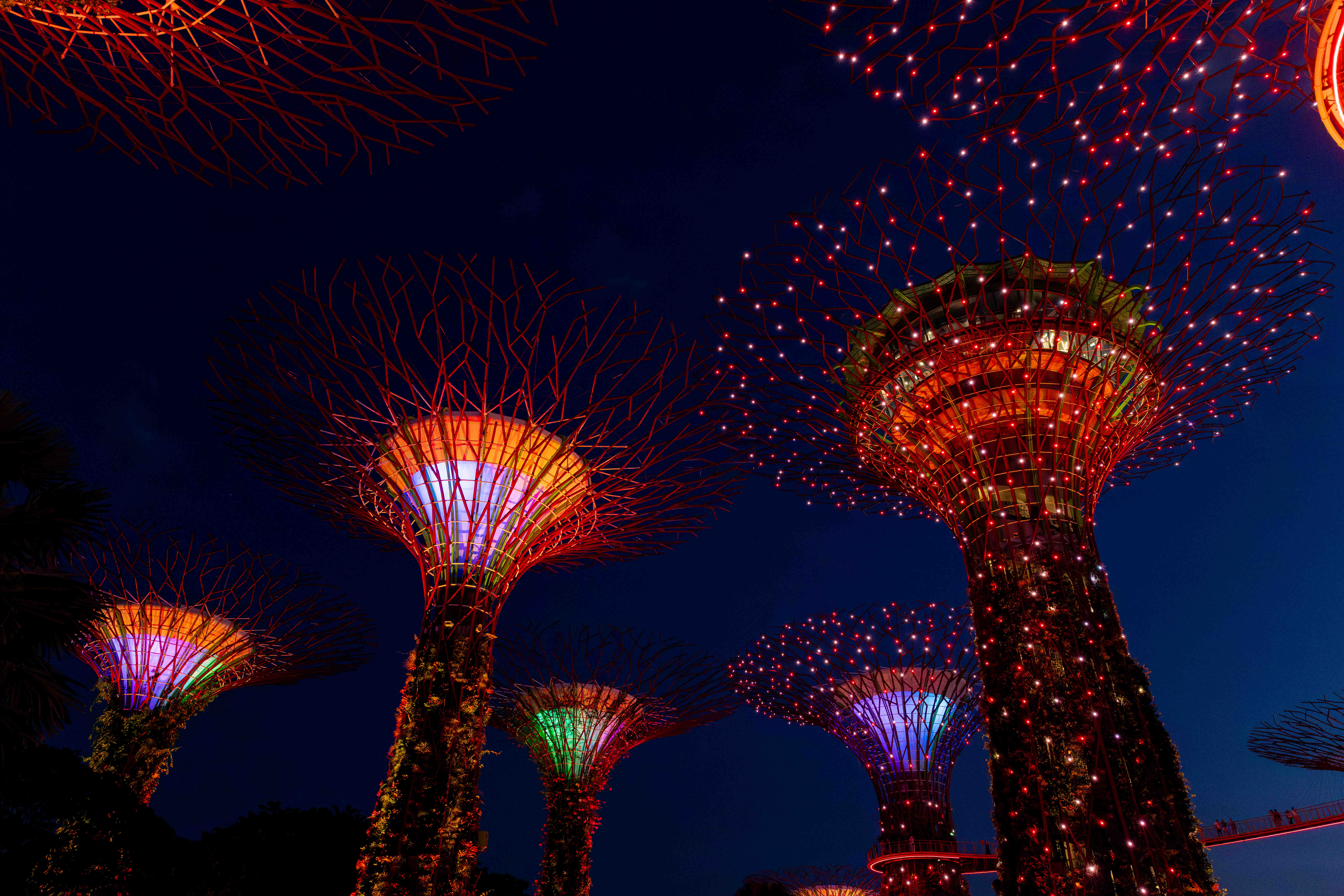 Marina Bay light show in Singapore